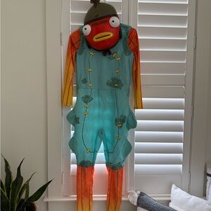 Kids Fish Costume with Helmet - Orange and Blue
